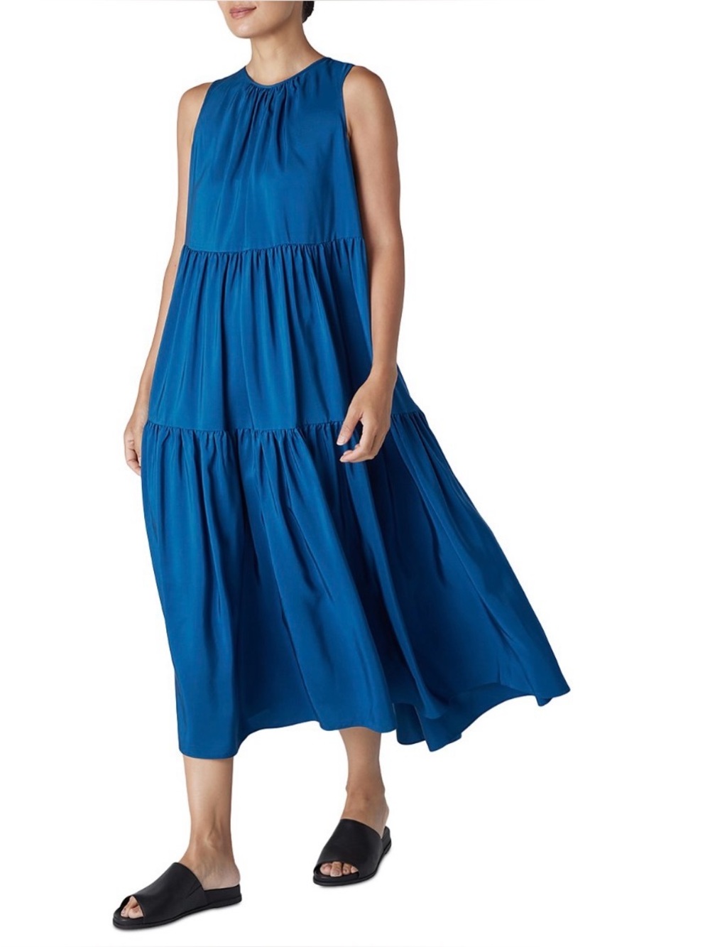 Eileen Fisher Silk Blue Dress Size XS
